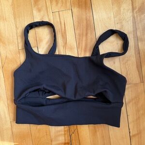 Alo yoga slit bra, black, size large